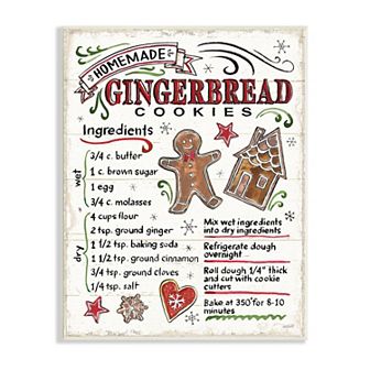 Stupell Home Decor Gingerbread Cookies Plaque Wall Art