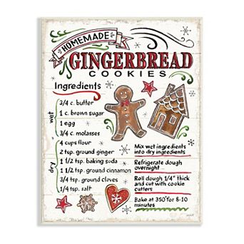 Stupell Home Decor Gingerbread Cookies Plaque Wall Art