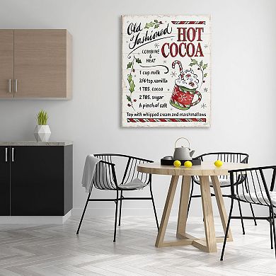 Stupell Home Decor Hot Cocoa Holiday Canvas Wall Art