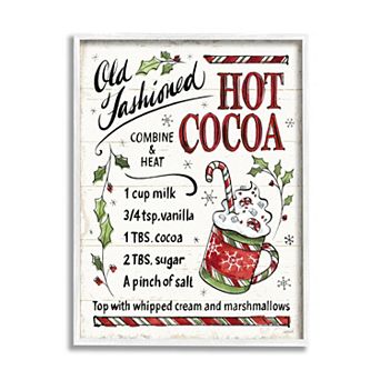 Stupell Home Decor Recipe Hot Cocoa Framed Wall Art