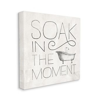Stupell Home Decor Bathroom Soak Canvas Wall Art