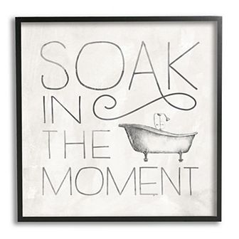 Stupell Home Decor Bathroom Soak Framed Wall Art