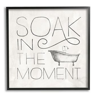 Stupell Home Decor Bathroom Soak Framed Wall Art