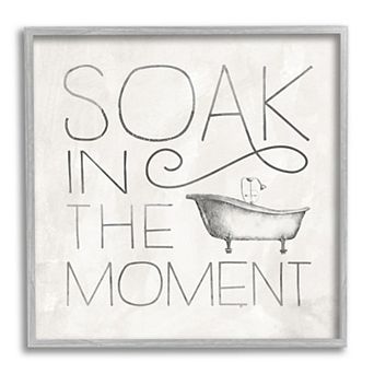 Stupell Home Decor Vintage Inspired Bathroom Soak Framed Wall Art