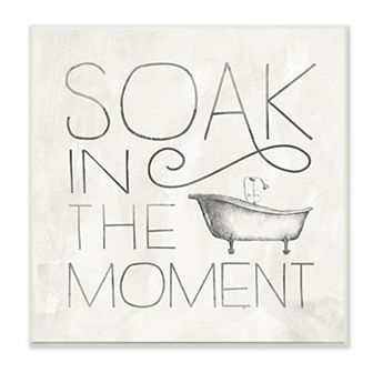 Stupell Home Decor Bathroom Soak Plaque Wall Art