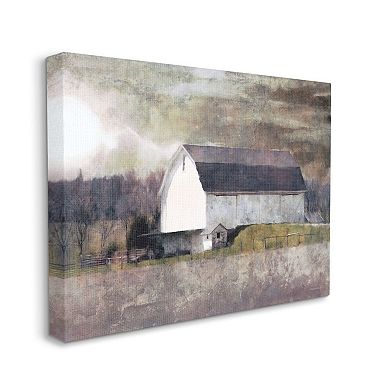 Stupell Home Decor Stormy Sky Country Barn Canvas Wall Art
