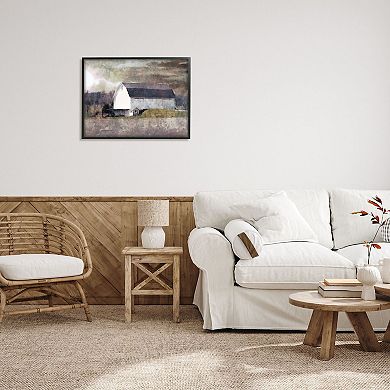 Stupell Home Decor Stormy Sky Country Barn Framed Wall Art