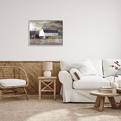 Stupell Home Decor Stormy Sky Country Farm Framed Wall Art