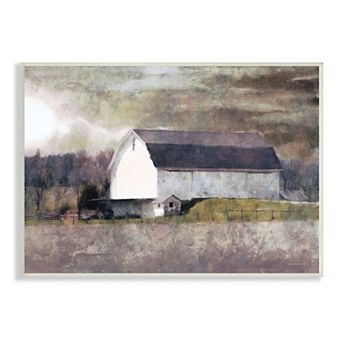 Stupell Home Decor Stormy Sky Country Farm Plaque Wall Art