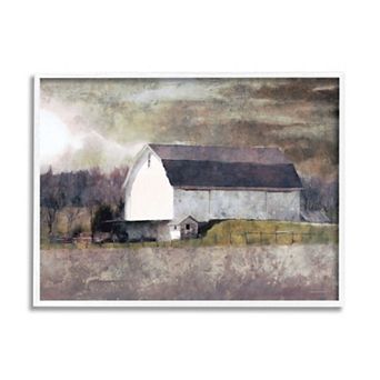 Stupell Home Decor Stormy Sky Barn Country Framed Wall Art