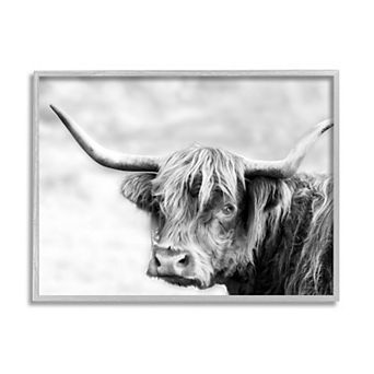 Stupell Home Decor Country Cattle Wild Framed Wall Art