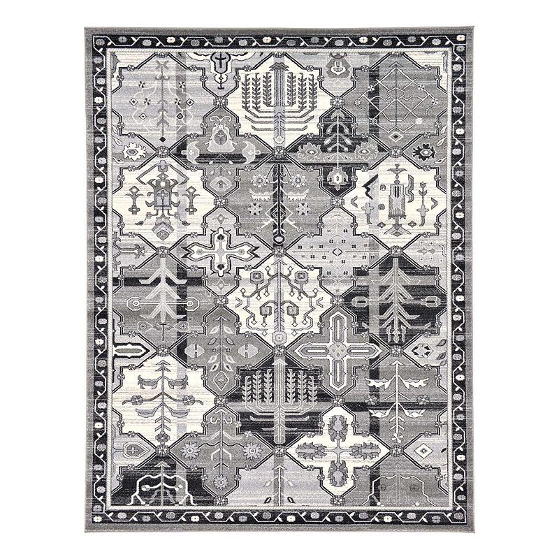 Unique Loom Cathedral La Jolla Rug, Grey, 8Ft Sq