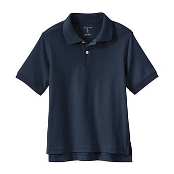 Kids 2-20 Lands' End School Uniform Short Sleeve Interlock Polo Shirt