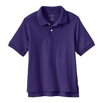 Kids 2-20 Lands' End School Uniform Short Sleeve Interlock Polo Shirt