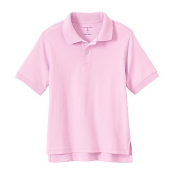 Kids 2-20 Lands' End School Uniform Short Sleeve Interlock Polo Shirt