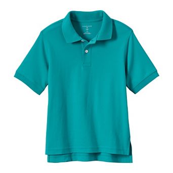 Kids 2-20 Lands' End School Uniform Short Sleeve Interlock Polo Shirt