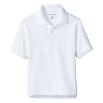 Kids 2-20 Lands' End School Uniform Short Sleeve Interlock Polo Shirt