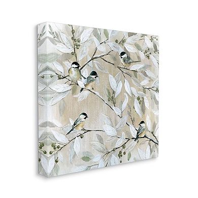 Stupell Home Decor Chickadee Birds Canvas Wall Art