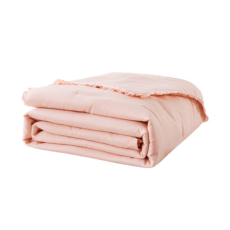 Dream On St. James Home Ruffle Down Alternative Blanket, Pink, Twin