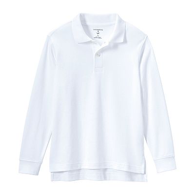 Long sleeve polo shirts school best sale