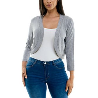 Women's Nina Leonard Shiny Metallic Bolero