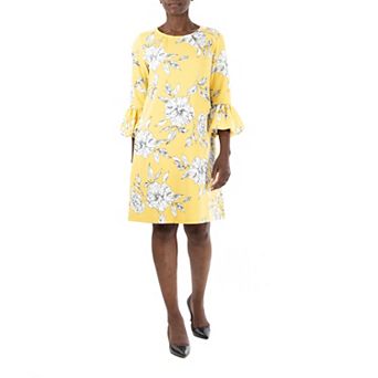 Women's Nina Leonard Crepe Balloon Sleeve Dress