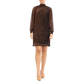 Women's Nina Leonard Float Foil Print Dress
