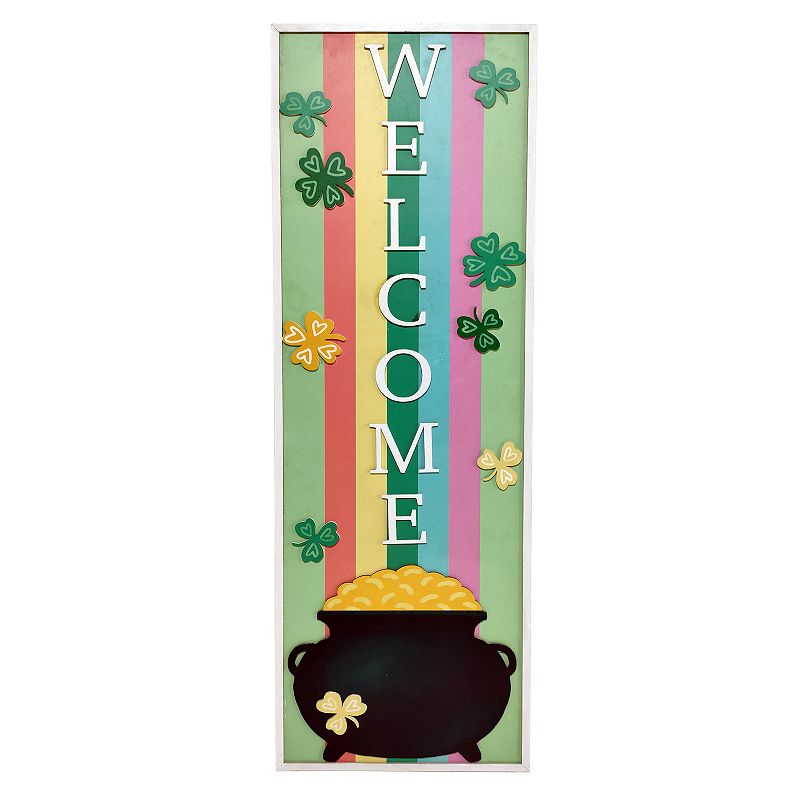 Celebrate Together St. Patricks Day Rainbow Porch Leaner, Multicolor