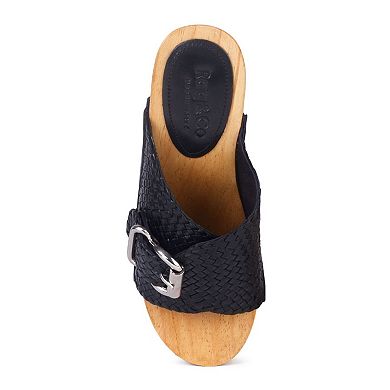 Rag & Co Yoruba Women's Leather Braided Clogs