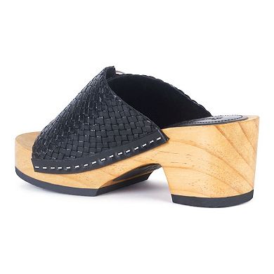 Rag & Co Yoruba Women's Leather Braided Clogs