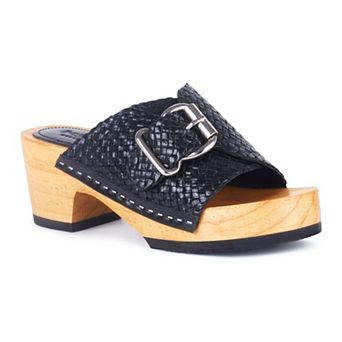Rag & Co Yoruba Women's Leather Braided Clogs