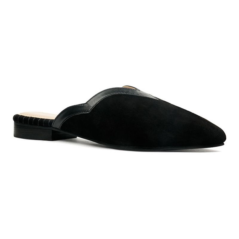 Rag & Co Classic Suede Womens Walking Mules, Size: 10, Black