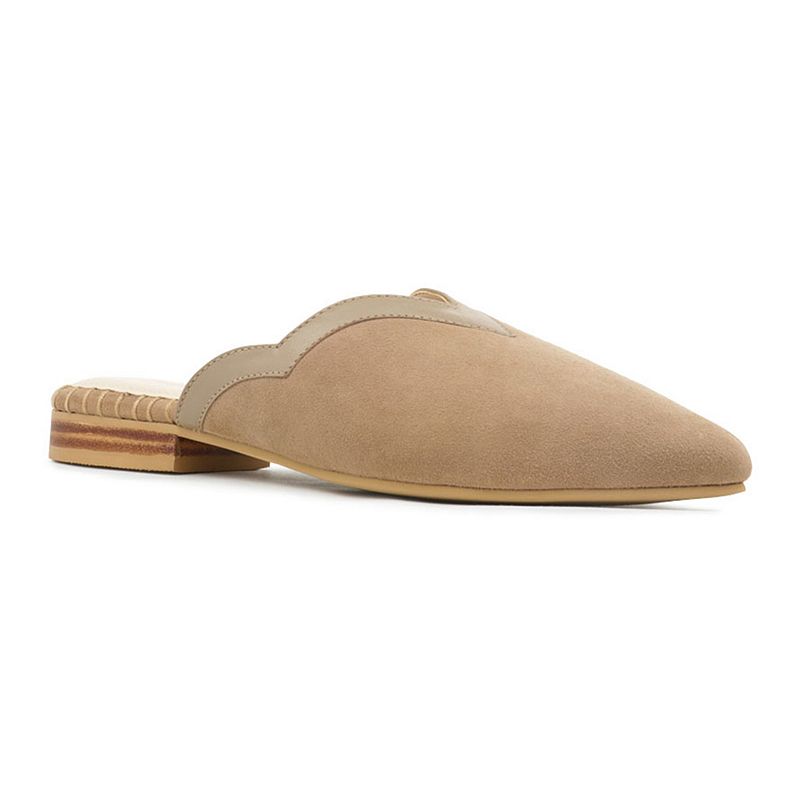 Rag & Co Classic Suede Womens Walking Mules, Size: 10, Lt Brown