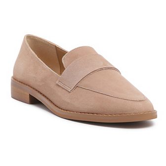 Rag & Co Zofia Women's Black Suede Penny Loafers