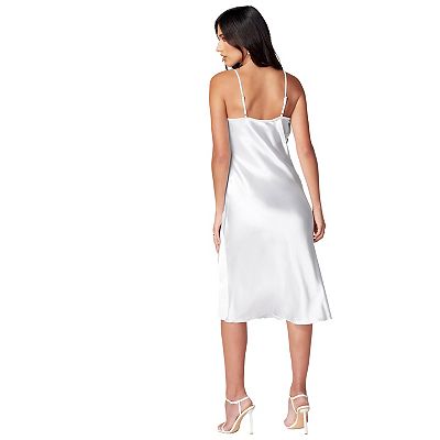 knee length dresses for ladies Satin Cowl Neck Slip Mini Dress in Pink