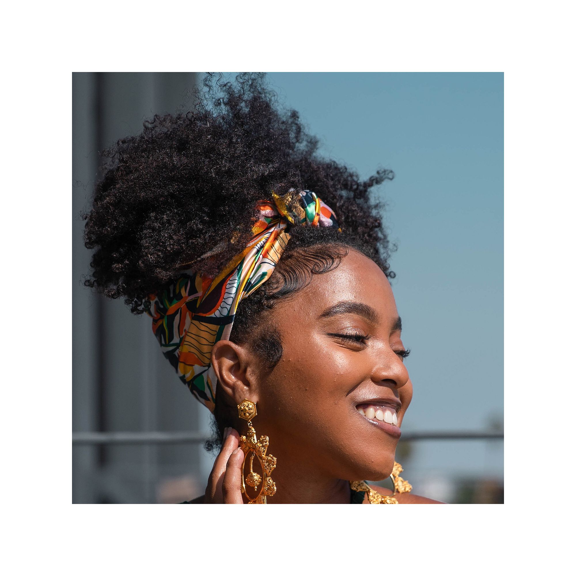 Glow by Daye Charmeuse Satin Hair Scarf, Multi
