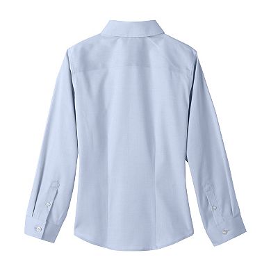 Girls 2-20 Lands' End School Uniform Long Sleeve No Iron Pinpoint Button-Up Shirt