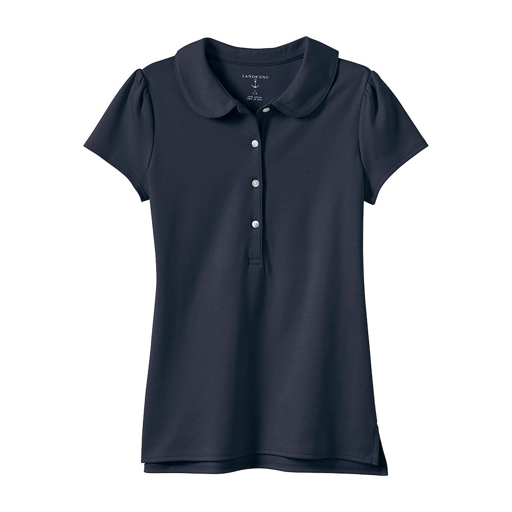 Girls 2-20 Lands' End School Uniform Peter Pan Collar Polo Shirt