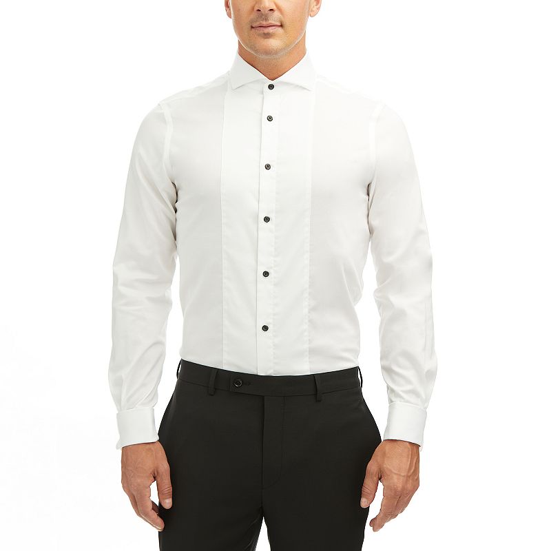 Mens Haggar Performance Cotton Slim-Fit Tuxedo Shirt, Size: Small 32-33, W