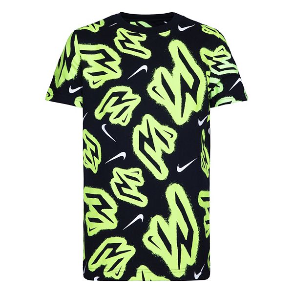 Nike 3BRAND by Russell Wilson Big Boys 8-20 Short Sleeve Ticker Tape AOP T-Shirt - L