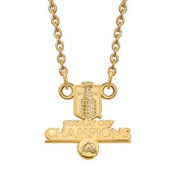 LogoArt NHL Stanley Cup Champions Colorado Avalanche Sterling Silver Pendant Necklace