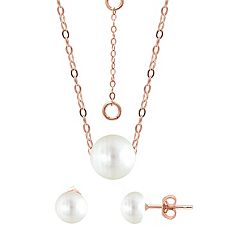 Kohls pearl necklace set deals