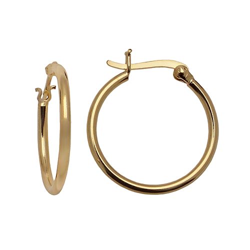 24k GoldOverSilver Hoop Earrings
