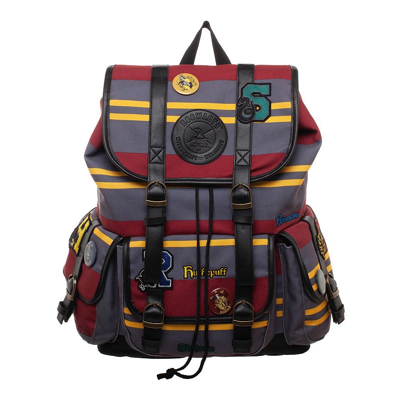 Harry Potter Hogwarts Canvas Backpack, Multicolor