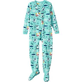 Kids 2-20 Lands' End Footed Fleece One-Piece Pajamas