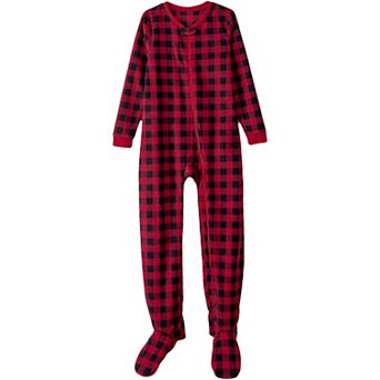 Kids 2-20 Lands' End Footed Fleece One-Piece Pajamas