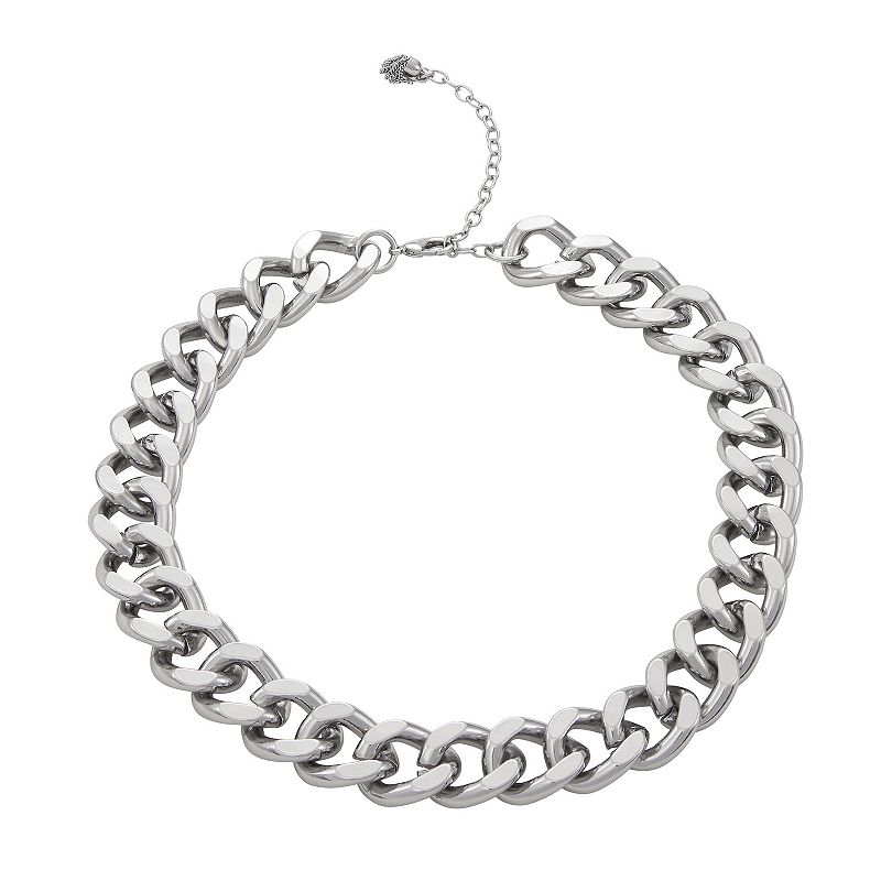 Simply Vera Vera Wang Silver Tone Curb Chain Necklace, Womens