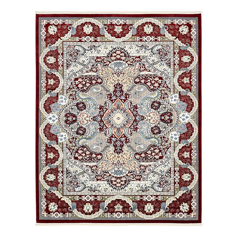 Unique Loom Glasgow Narenj Rug, Red, 8X10 Ft