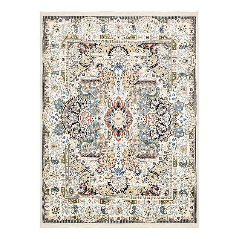 Unique Loom Glasgow Narenj Rug, White, 10X13 Ft