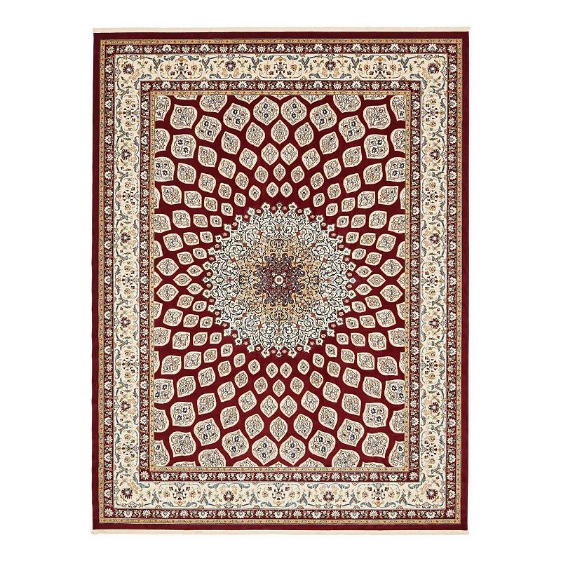 Unique Loom Nottingham Narenj Rug, Red, 10Ft Rnd